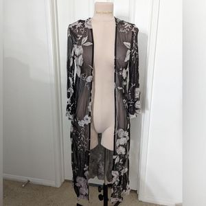 Wild Cat black mesh robe